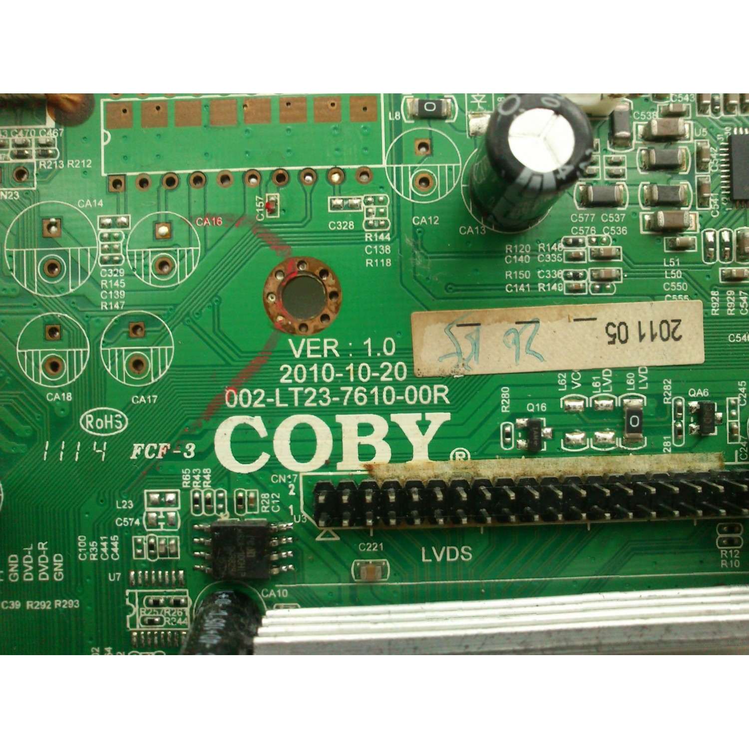 MAIN / COBY 002-LT23-7610-00R / PANEL´S LTA320HM03 / LTA320AN01 / LTA320HF01 / MODELOS TFTV3247 / TFTV3227 - Imagen 2